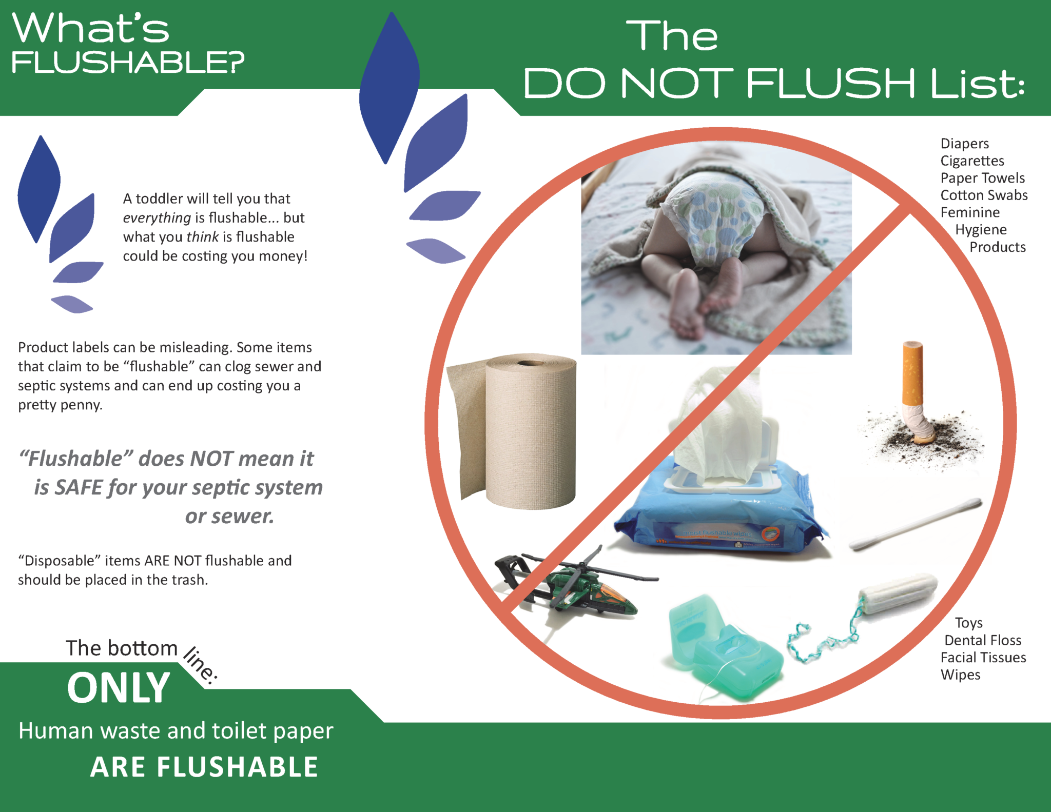 NonFlushable Items Rollinsford Water & Sewer District